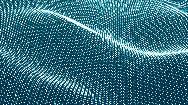 技术背景。蜂窝概念。大数据。有连通点和线的六边形空间。3 d图片下载