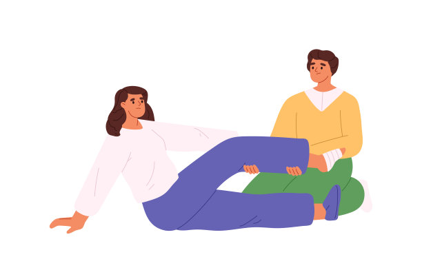 男性在受伤、拉伤或断腿外伤事故后给女性脚包扎绷带图片下载