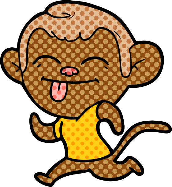 滑稽的卡通猴子图片下载