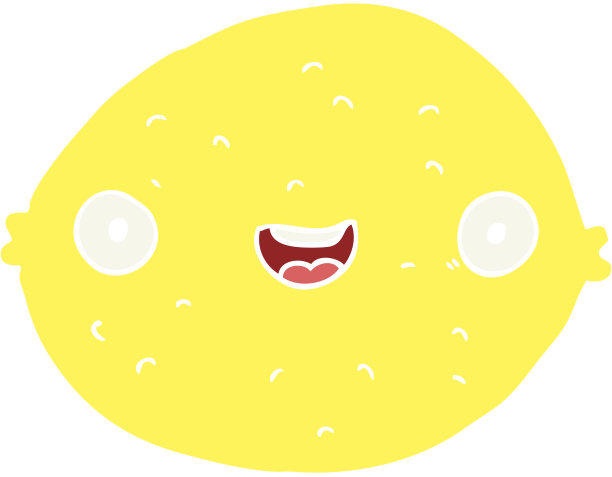 平面色彩风格卡通柠檬图片下载