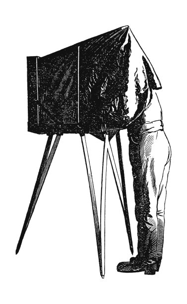 19世纪在照相机上工作的摄影师图片下载