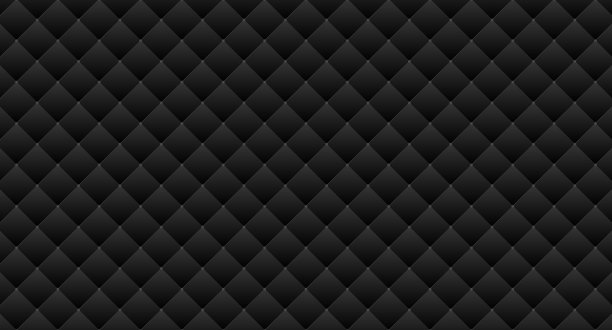 简单的内饰绗缝背景。黑色皮革纹理沙发背景。矢量图图片下载