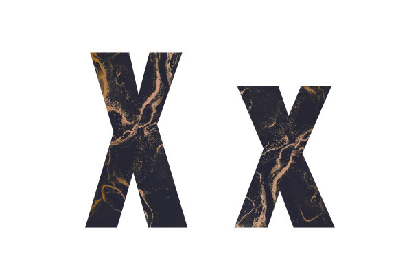 首字母X与抽象手绘酒精墨水纹理图片下载