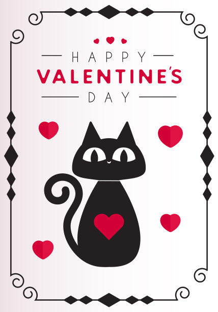 情人节猫海报图片下载