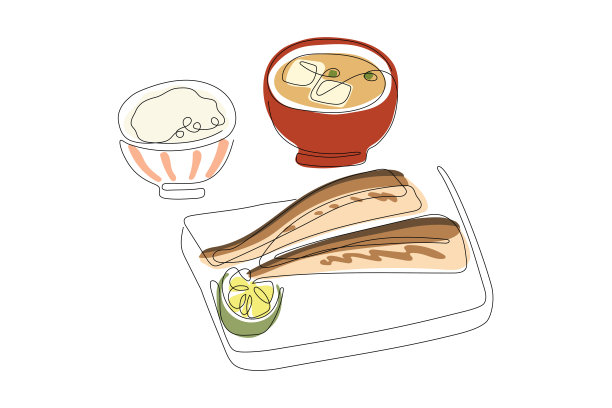 日本烤鱼线艺术图片下载