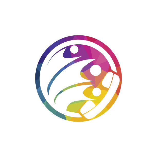 叫人矢量标志设计。手机和人物图标设计。图片下载