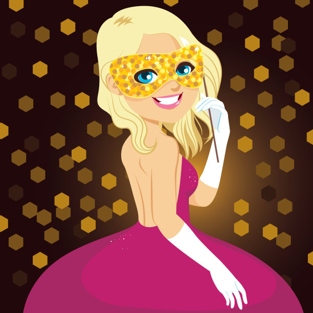 嘉年华女面具图片下载