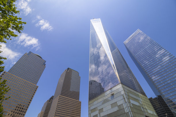 世贸中心纪念广场一号，911纪念广场。纽约市，美国。图片下载