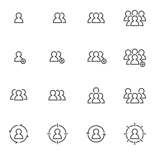 人员图标，人员工作组团队向量，业务人员图片下载