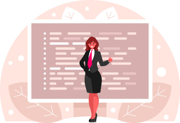 站着的女商人竖起大拇指图片下载