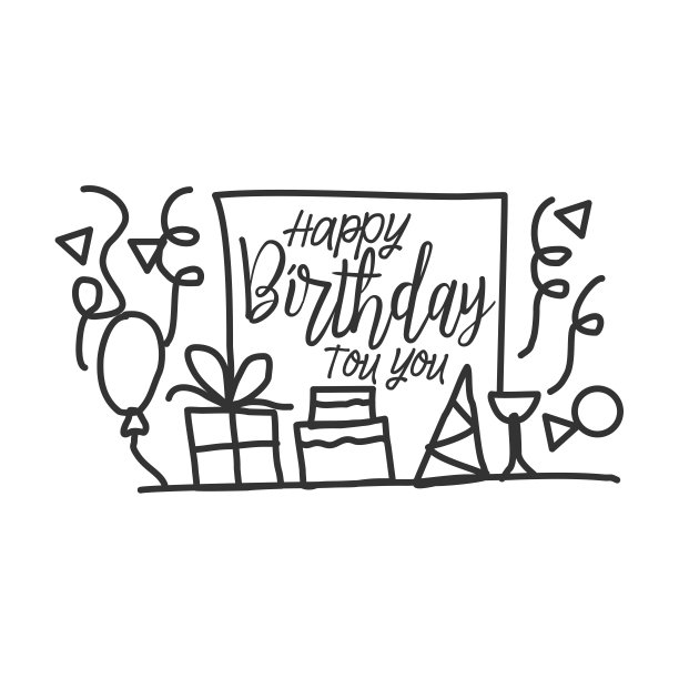 生日快乐庆祝问候矢量背景设计矢量插图图片下载