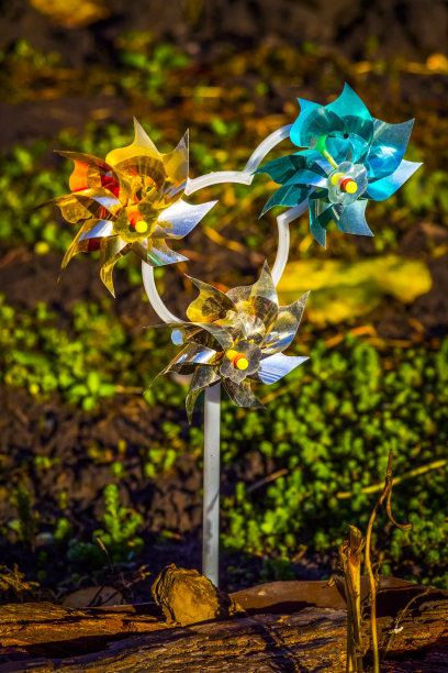 孩子们的风车特写图片下载