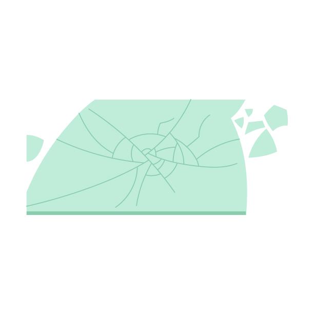 窗户玻璃碎片。垃圾回收站。垃圾容器分类的矢量图。卡通塑料、玻璃、金属、有机、纸质垃圾为白色孤立垃圾箱图片下载