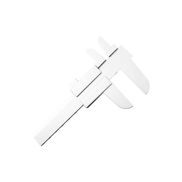 银色3D卡钳图标孤立在白色背景- 3D渲染图片下载