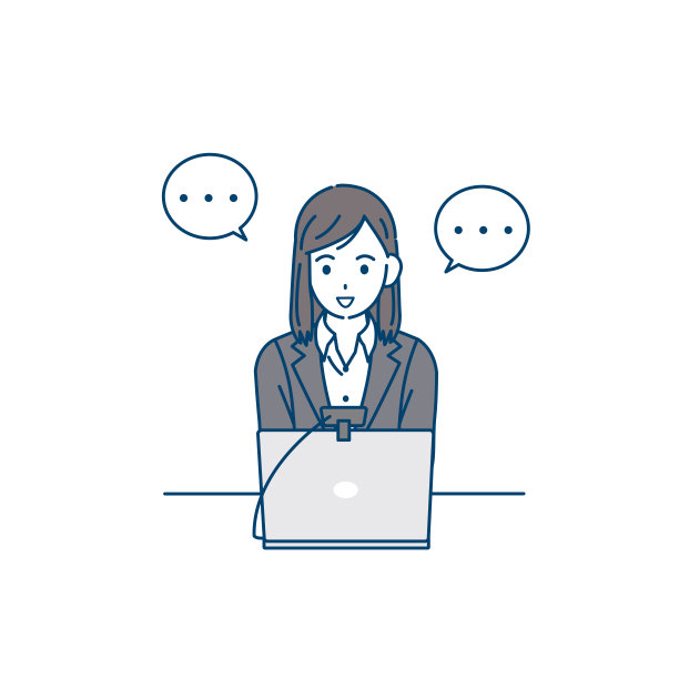 年轻女子正在接受在线面试图片下载