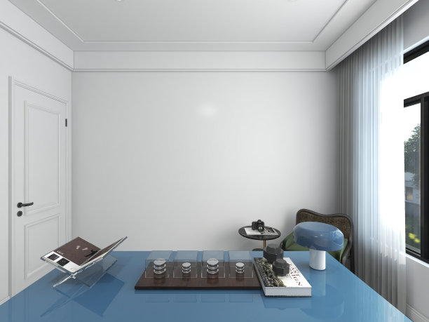 3D渲染，商务办公，书房设计图片下载