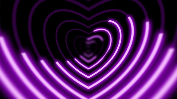 粉色心形插图图片下载