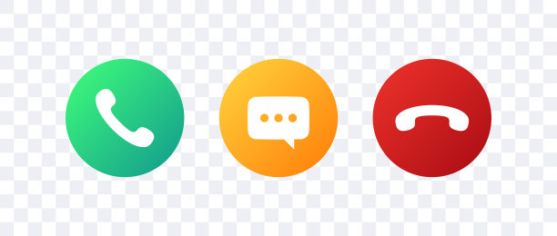 电话图标接受和拒绝。来电图标。矢量图标图片下载