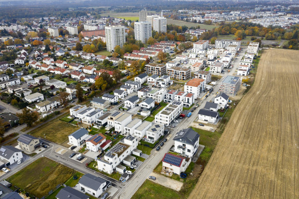 空中景观与住宅小区图片下载