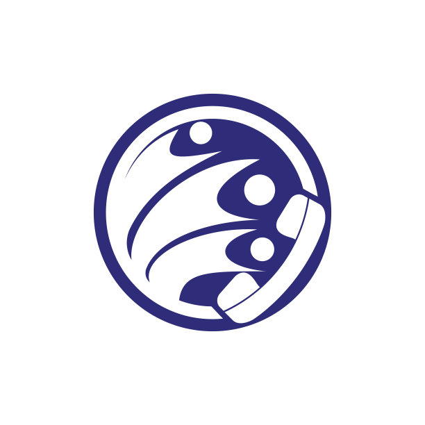 叫人矢量标志设计。手机和人物图标设计。图片下载