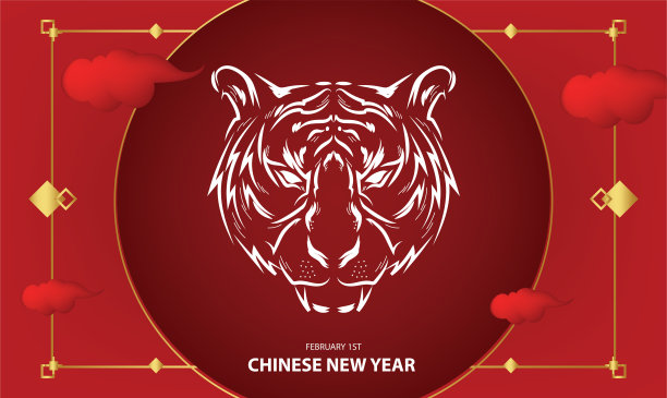 中国新年图案插图背景壁纸横幅模板传单海报事件标签背景现代矢量设计概念年长彩色数码卡装饰黑色黄金豪华图片下载