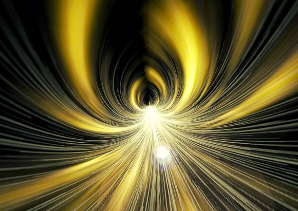 抽象的背景与旋转的金色发光的灯图片下载