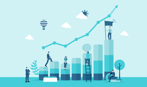 企业成长，企业发展主题矢量横幅插图图片下载