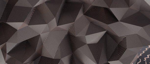 低多边形形状的黑色背景3D渲染图片下载