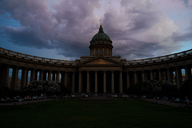圣彼得堡的喀山大教堂。俄罗斯图片下载
