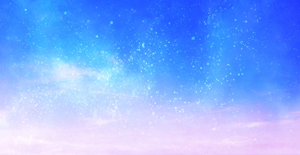 梦幻蓝色星空景观插图图片下载