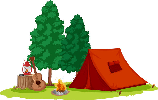 孤立的露营帐篷在大自然图片下载