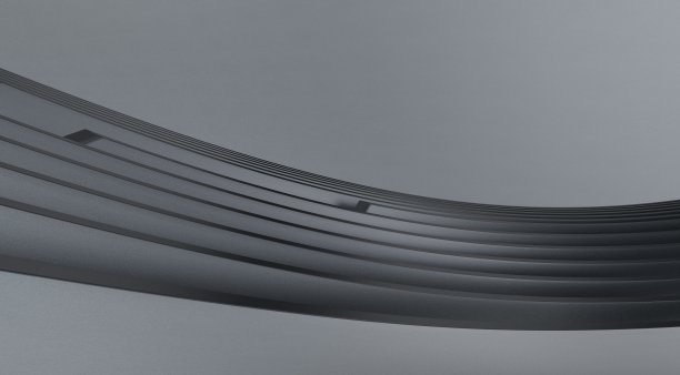 背景或壁纸的灰色条纹波浪图案的3D渲染图片下载