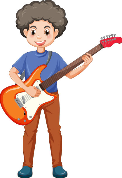 弹电吉他的男孩图片下载