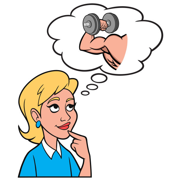 女孩正在考虑健身图片下载