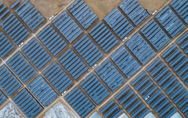 光伏能源太阳能电池板航拍照片图片下载