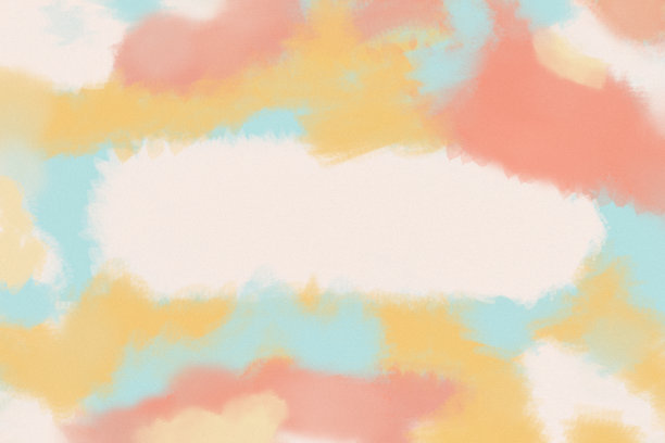 抽象水彩画设计卡。蓝色，黄色和粉红色的框架。婚礼的邀请。复制文本空间。图片下载