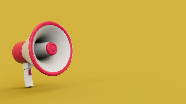 扩音器公告社交媒体背景与空白空间图片下载