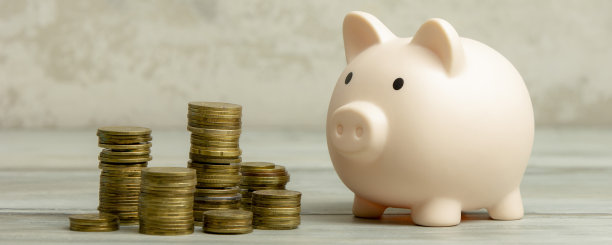 用存钱罐叠钱，加速成长存钱，概念理财业务投资。本空间图片下载