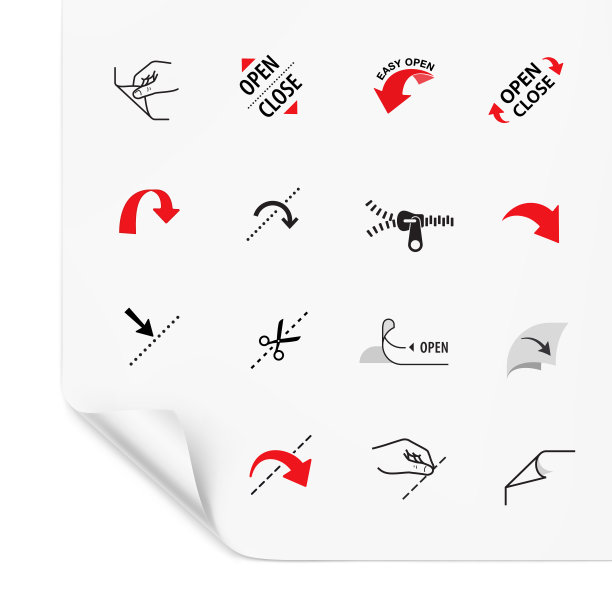 包装指令图标设置。图片下载