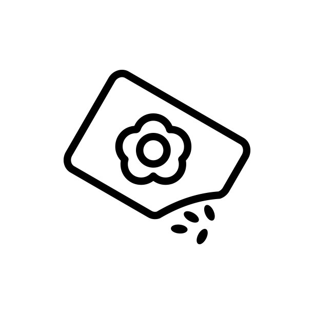 种子香囊线图标。包，人，植物，生态，动物群，植物群，星球，小心搬运，保护，养护。自然的概念。矢量黑线图标在白色背景图片下载