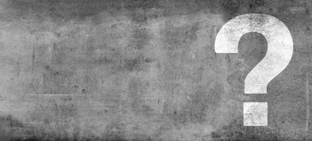 纹理混凝土墙背景上的问号图片下载