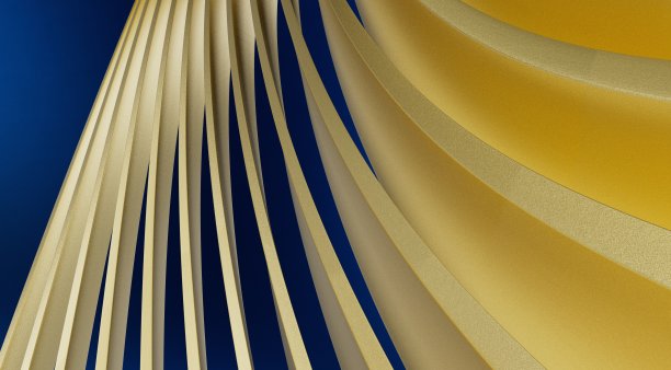 抽象优雅的模板黑色与金色线条重叠的维度图片下载