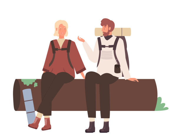 徒步旅行者正在休息图片下载