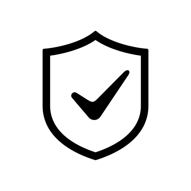 检查标志盾牌简单平面图标矢量插图。选中标记图标图片下载