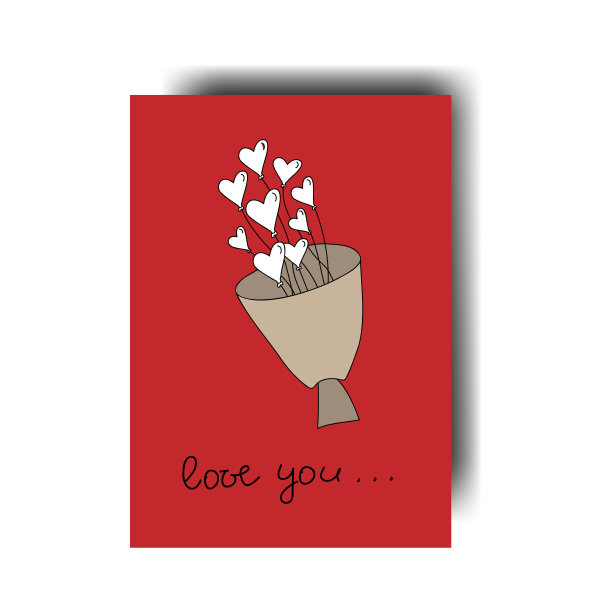 矢量插图。情人节贺卡。彩色卡通风格背景，由手绘的2月14日符号组成。爱的概念，恋爱，激情。图片下载