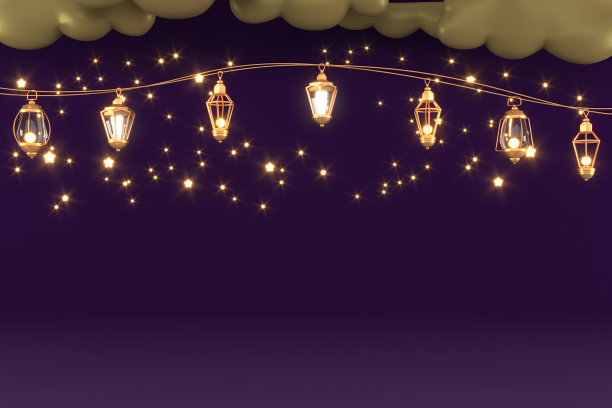 斋月Kareem问候背景伊斯兰教3d插图设计图片下载