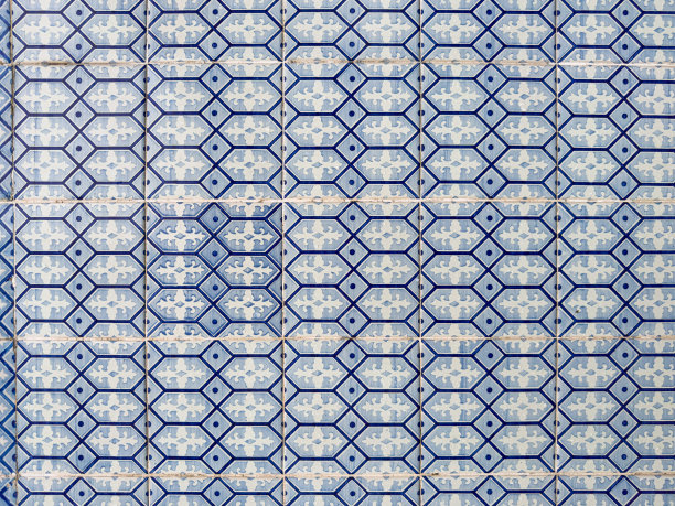 传统华丽的葡萄牙装饰瓷砖azulejos图片下载