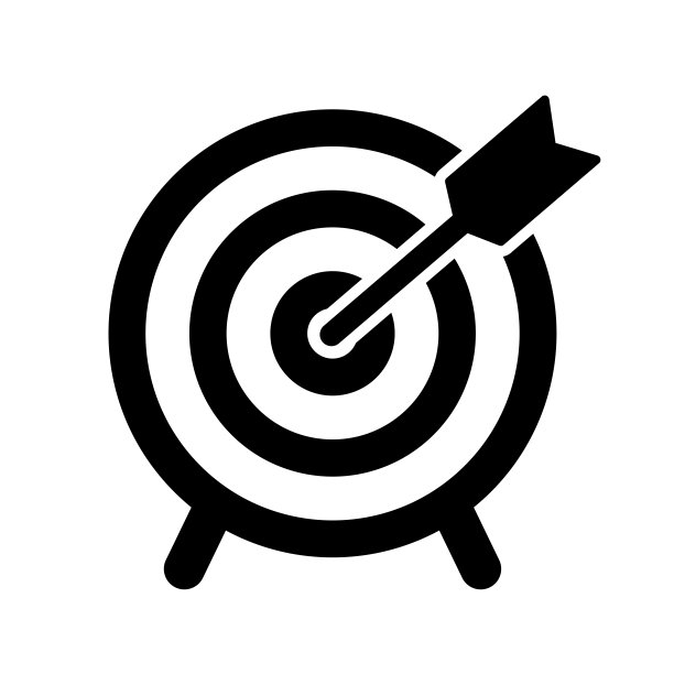 目标简单的平面图标矢量插图图片下载