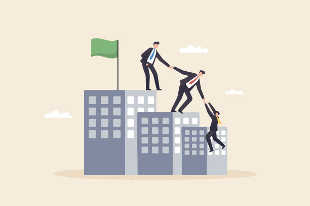 公司的成长还是团队的成长。 业务拓展和项目团队合作以取得成功。  为组织或公司的发展和成长而进行的专业合作。图片下载