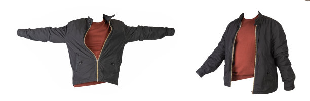 夹克和毛衣孤立在白色背景图片下载